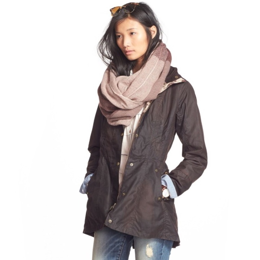 barbour holsteiner waxed cotton jacket